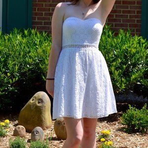 Lilly Pulitzer White Strapless Dress